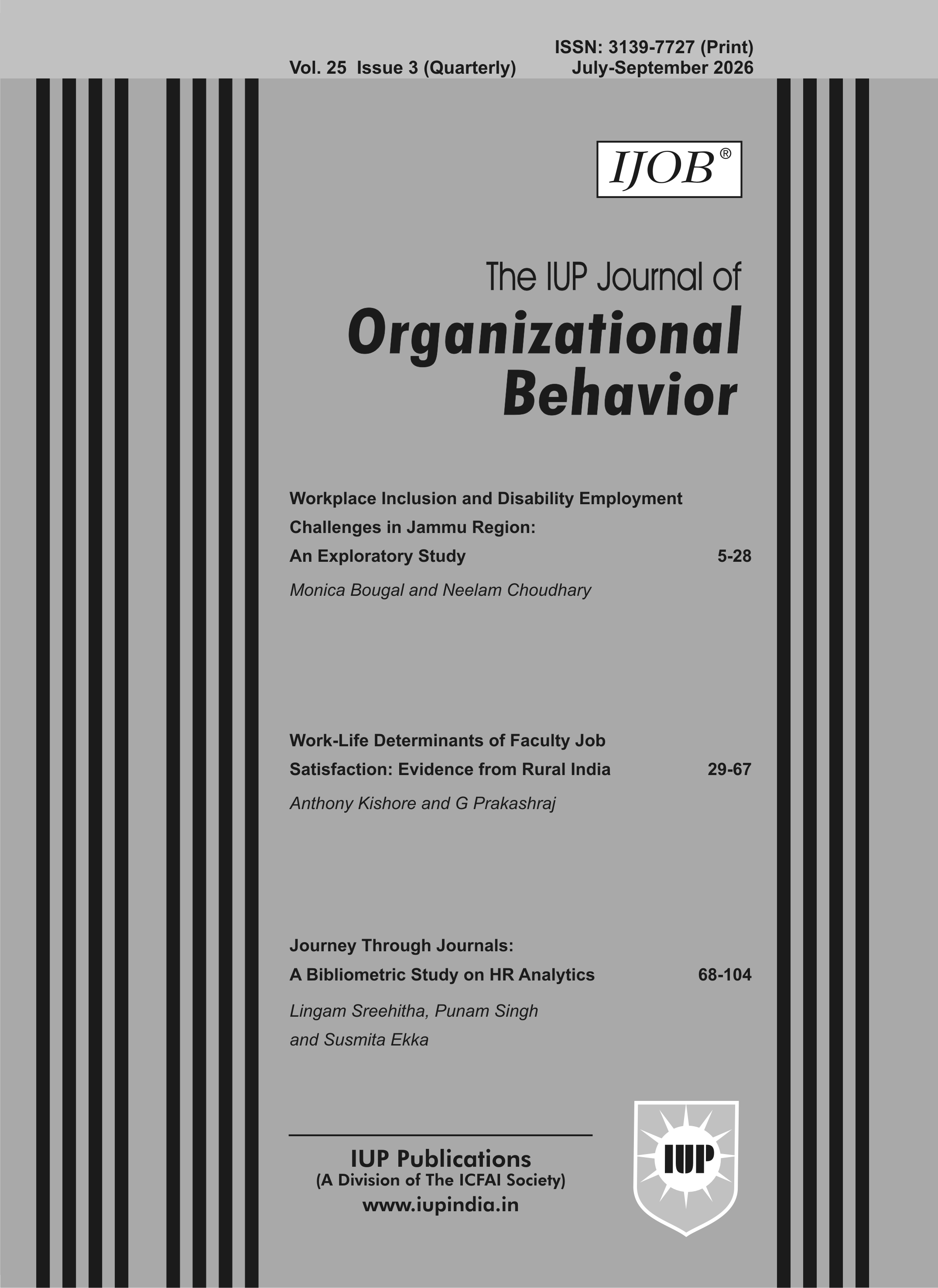The IUP Journal of Organizational Behavior