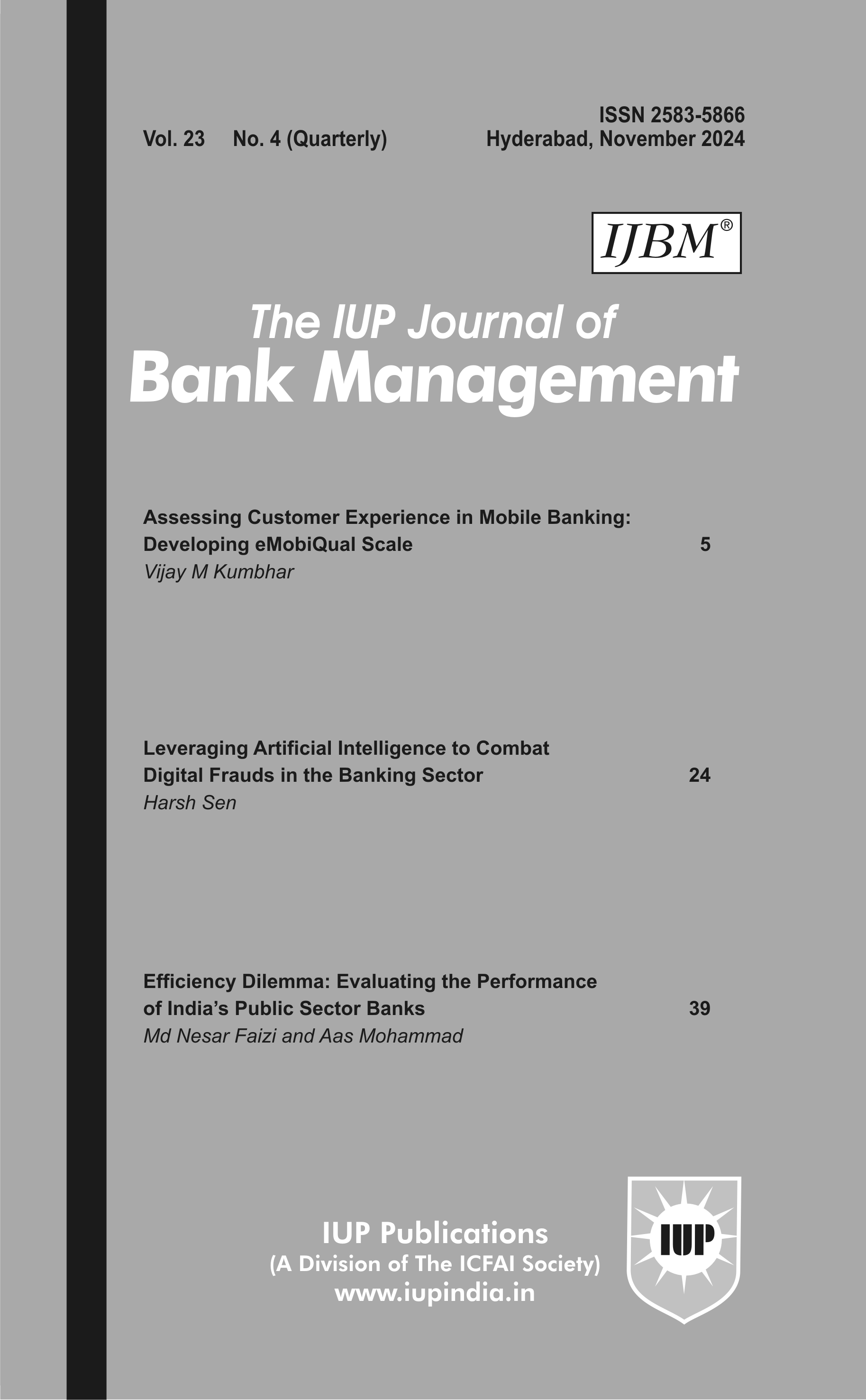 The IUP Journal of Bank Management