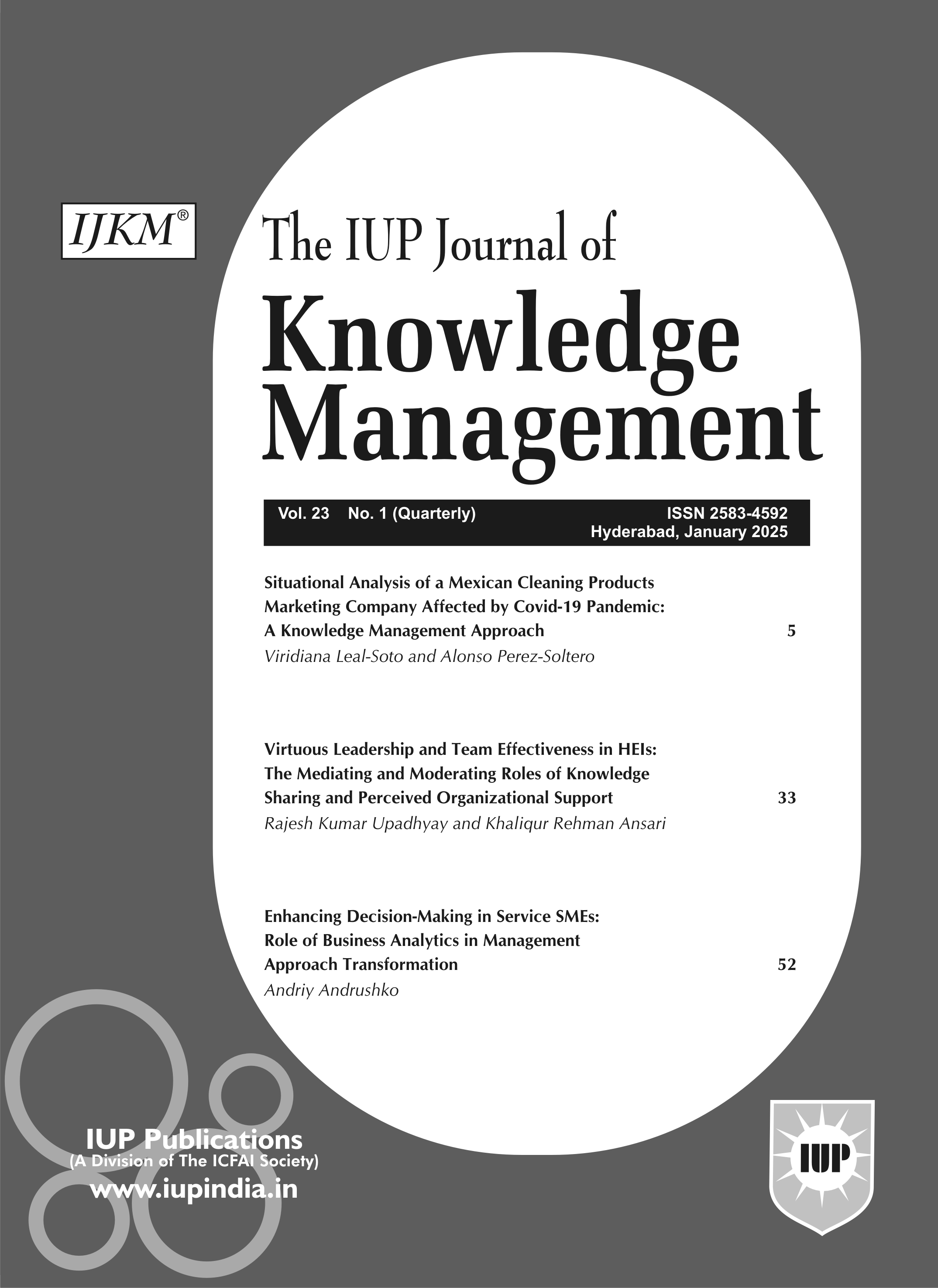 The IUP Journal of Knowledge Management