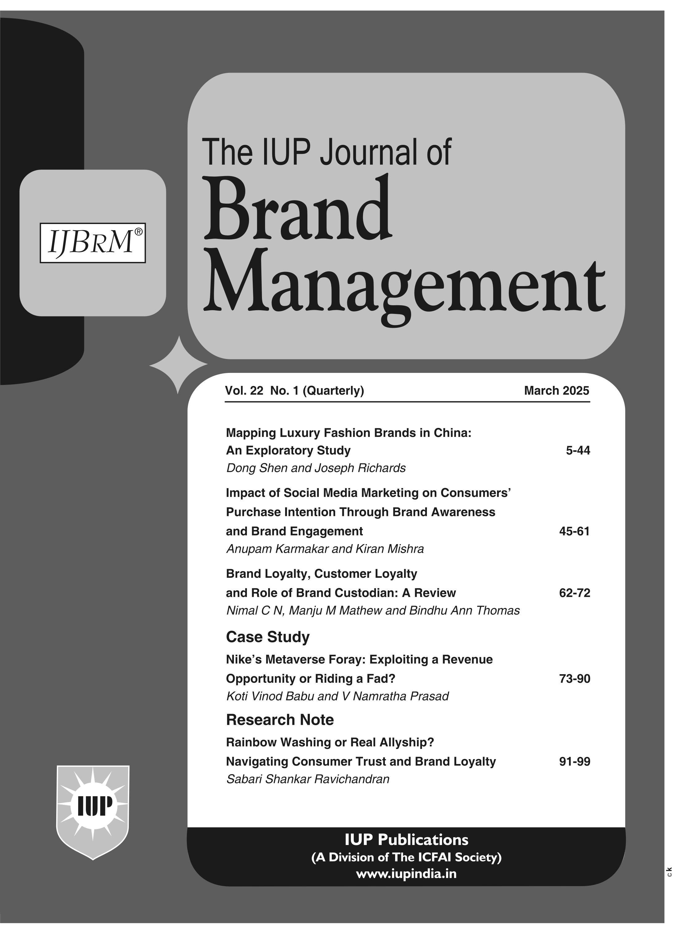 The IUP Journal of Brand Management