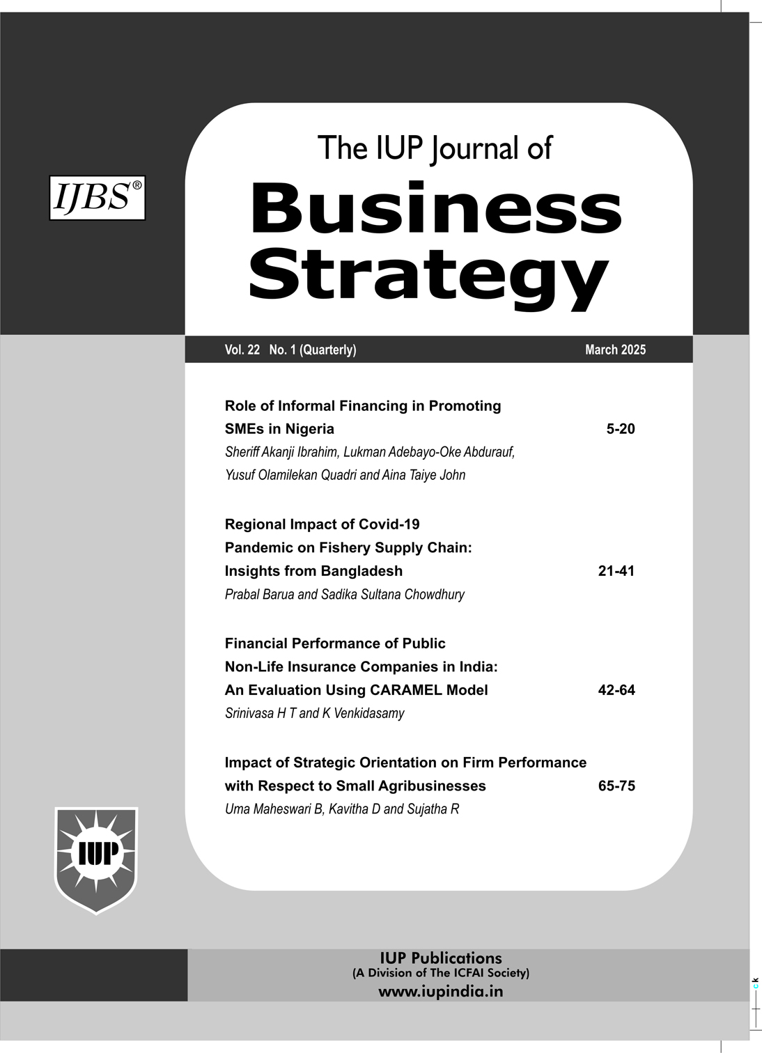 The IUP Journal of Business Strategy