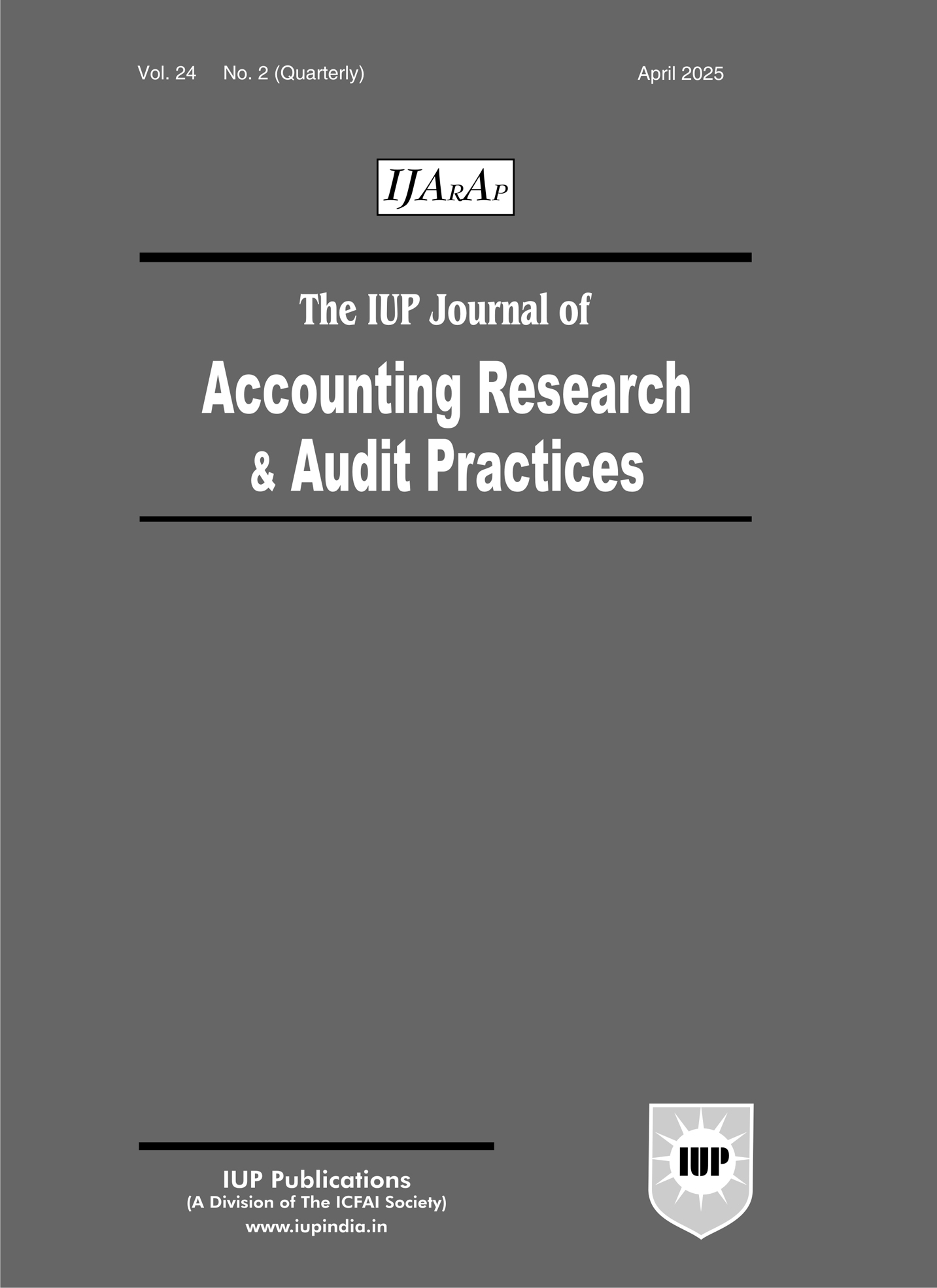 The IUP Journal of Accounting Research & Audit Practices