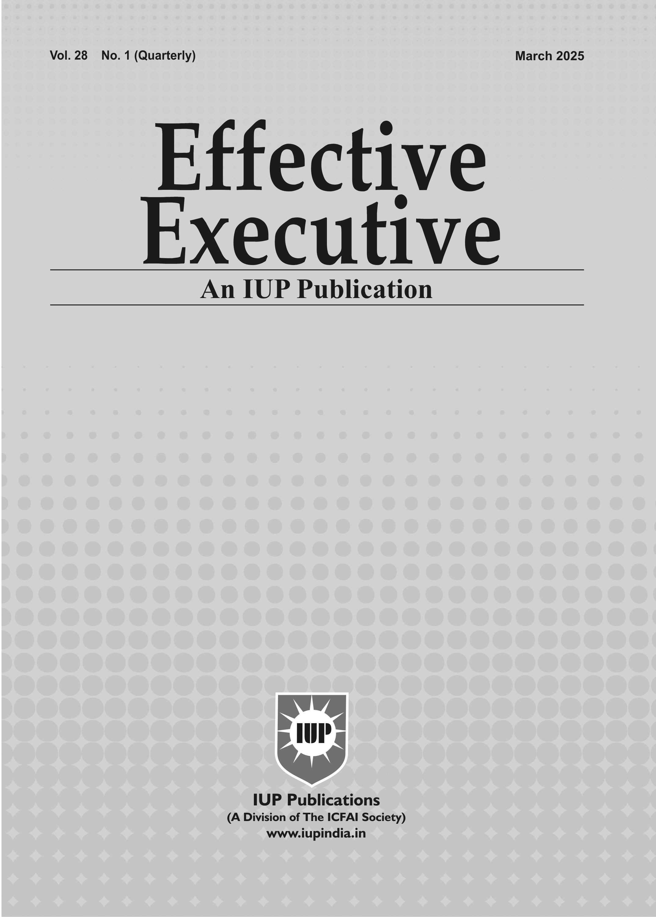 The IUP Journal of Effective Executive