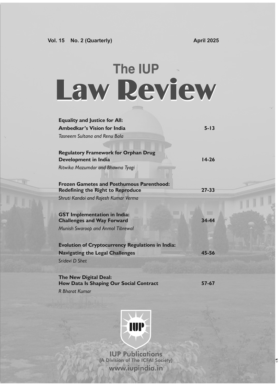 The IUP Journal of Law Review