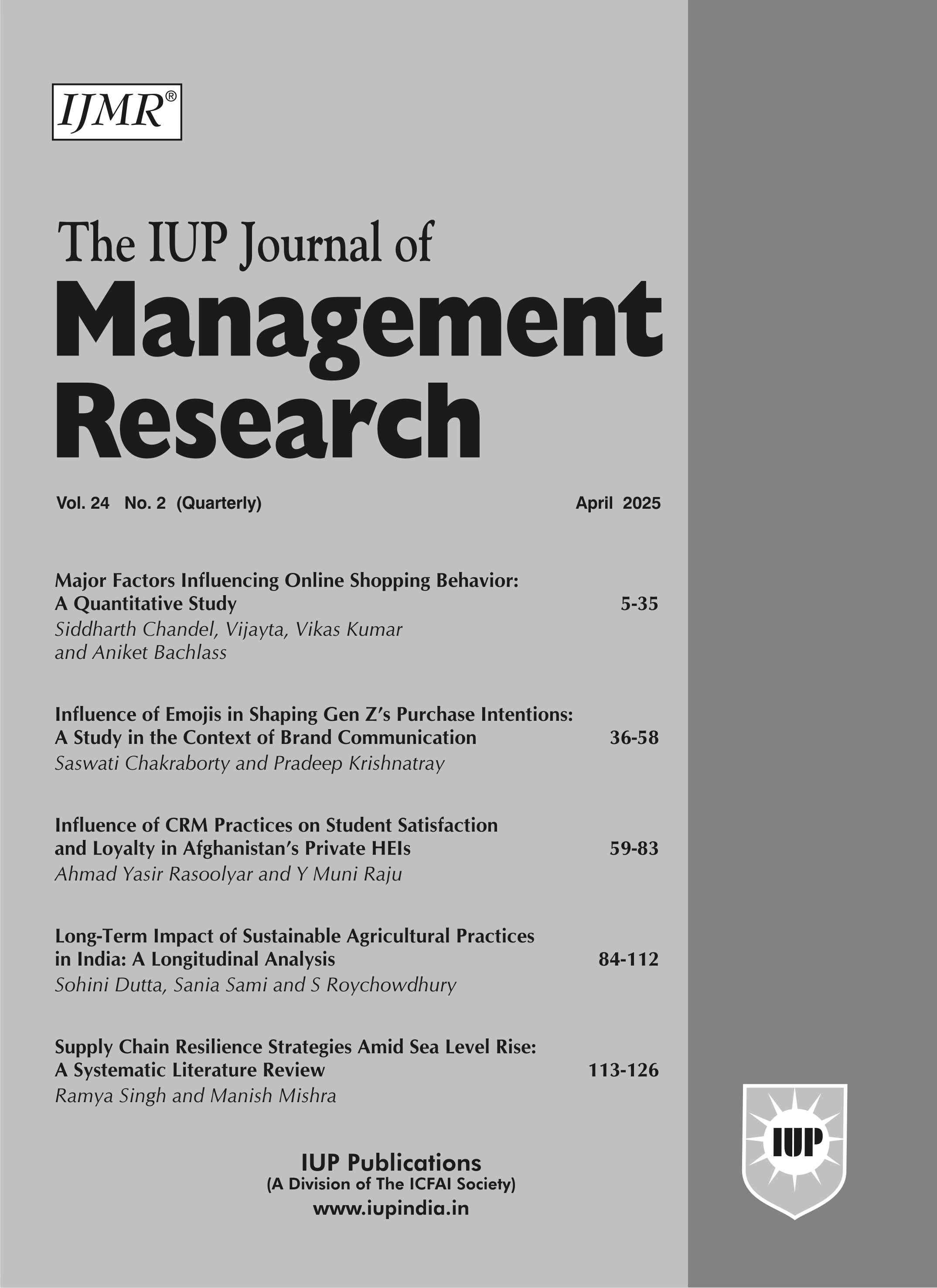 The IUP Journal of Management Research
