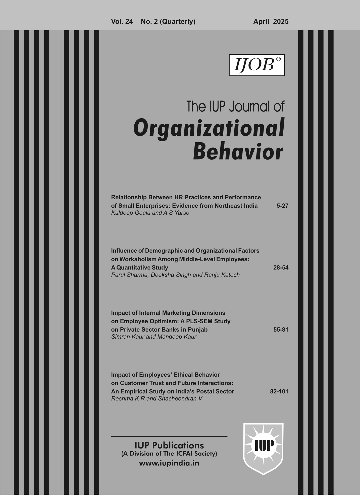 The IUP Journal of Organizational Behavior