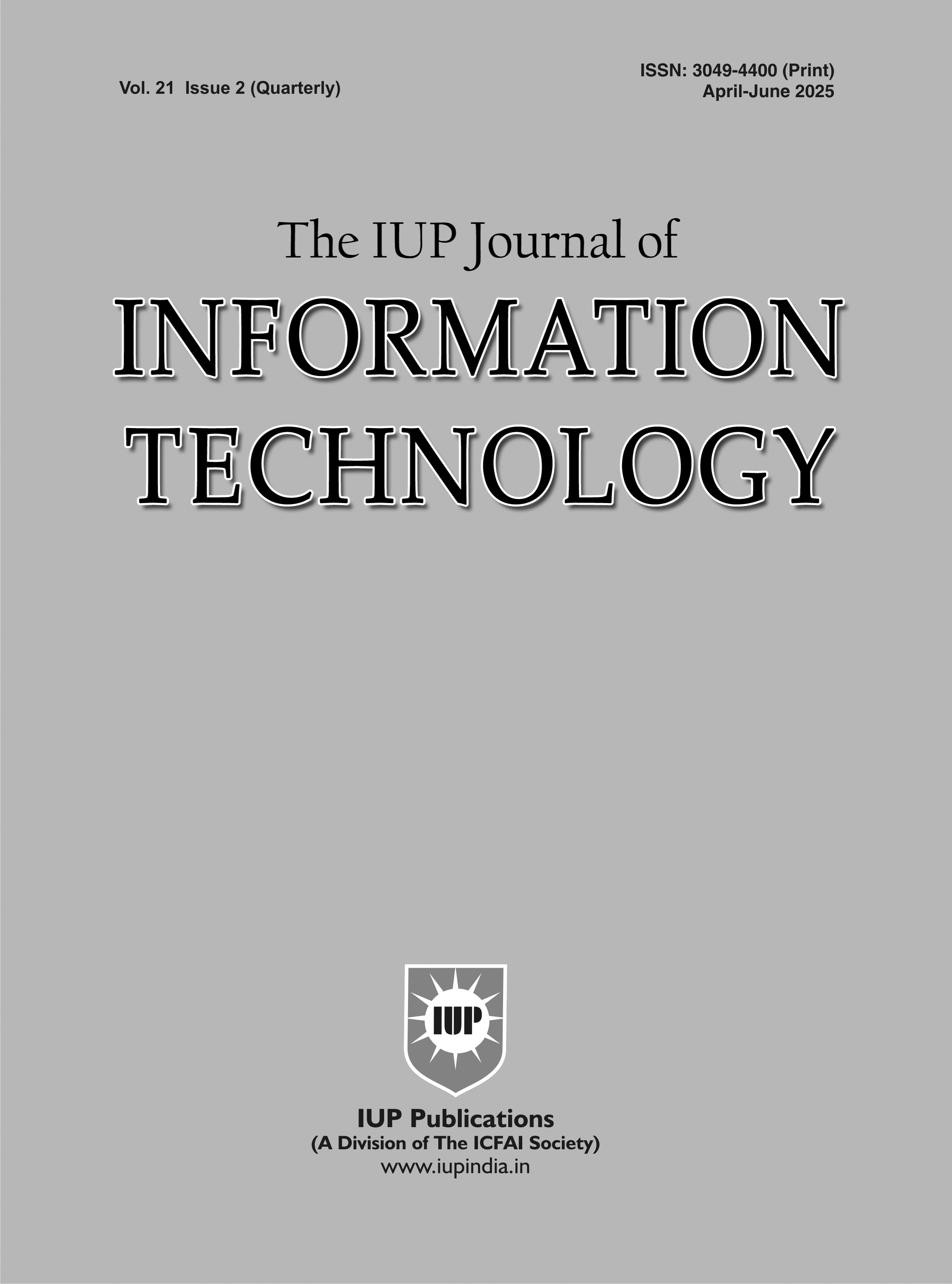 The IUP Journal of Information Technology