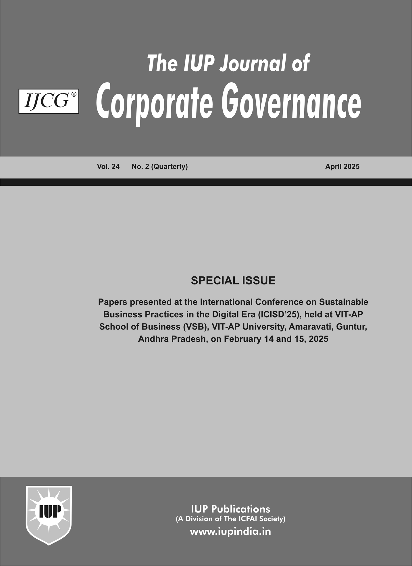 The IUP Journal of Corporate Governance