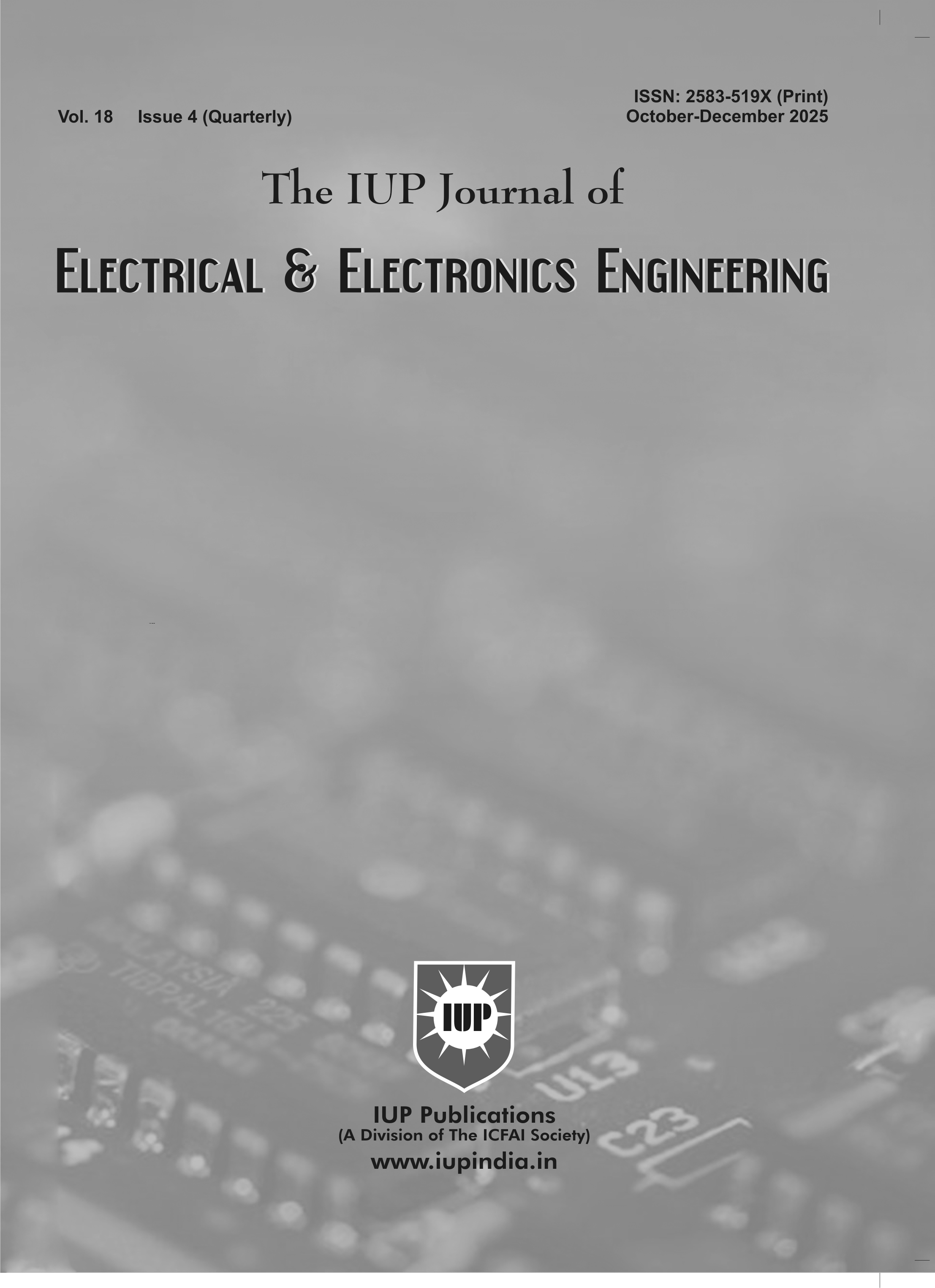 The IUP Journal of Electrical & Electronics Engineering