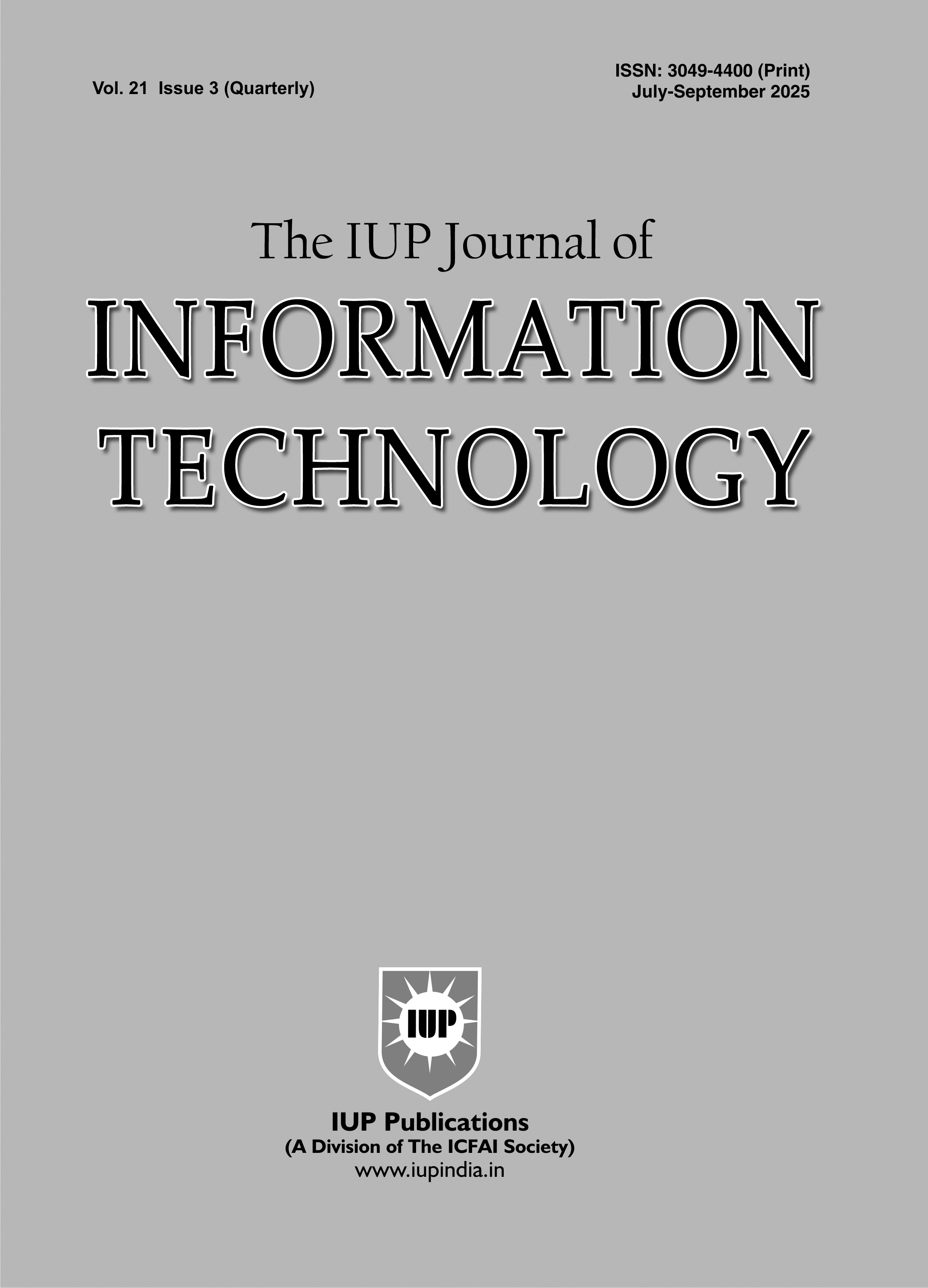 The IUP Journal of Information Technology