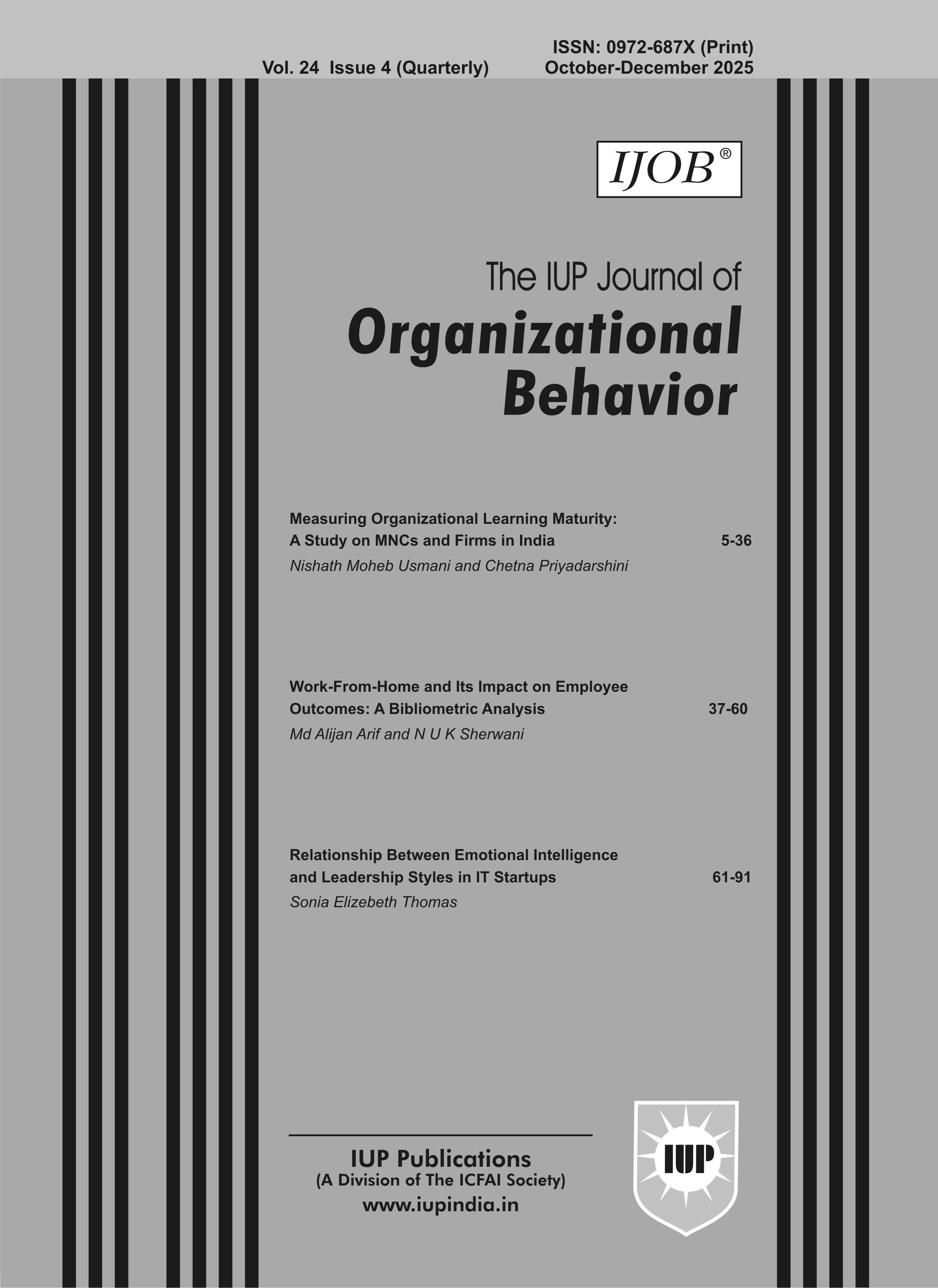 The IUP Journal of Organizational Behavior