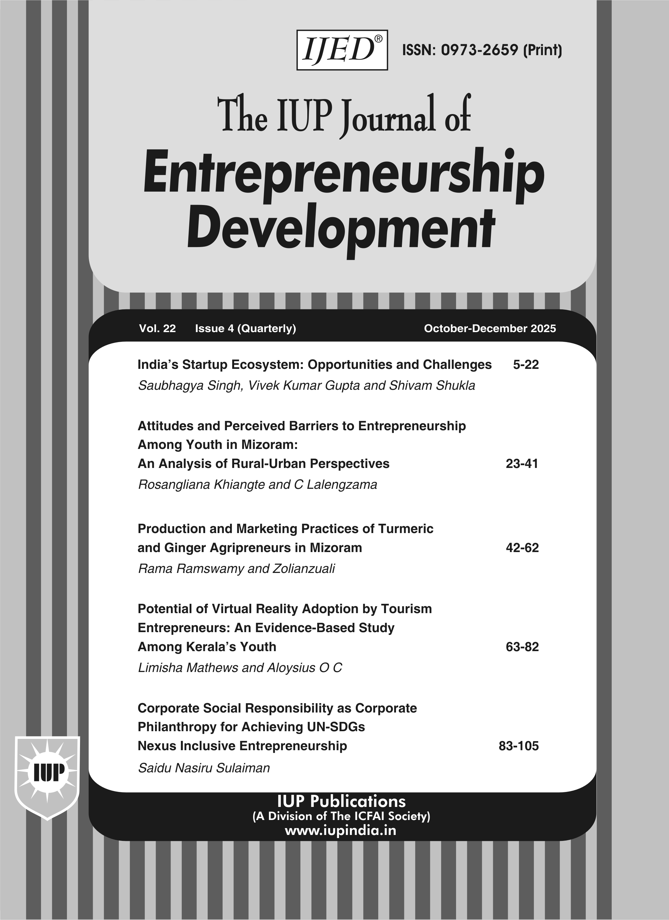 The IUP Journal of Entrepreneurship Development