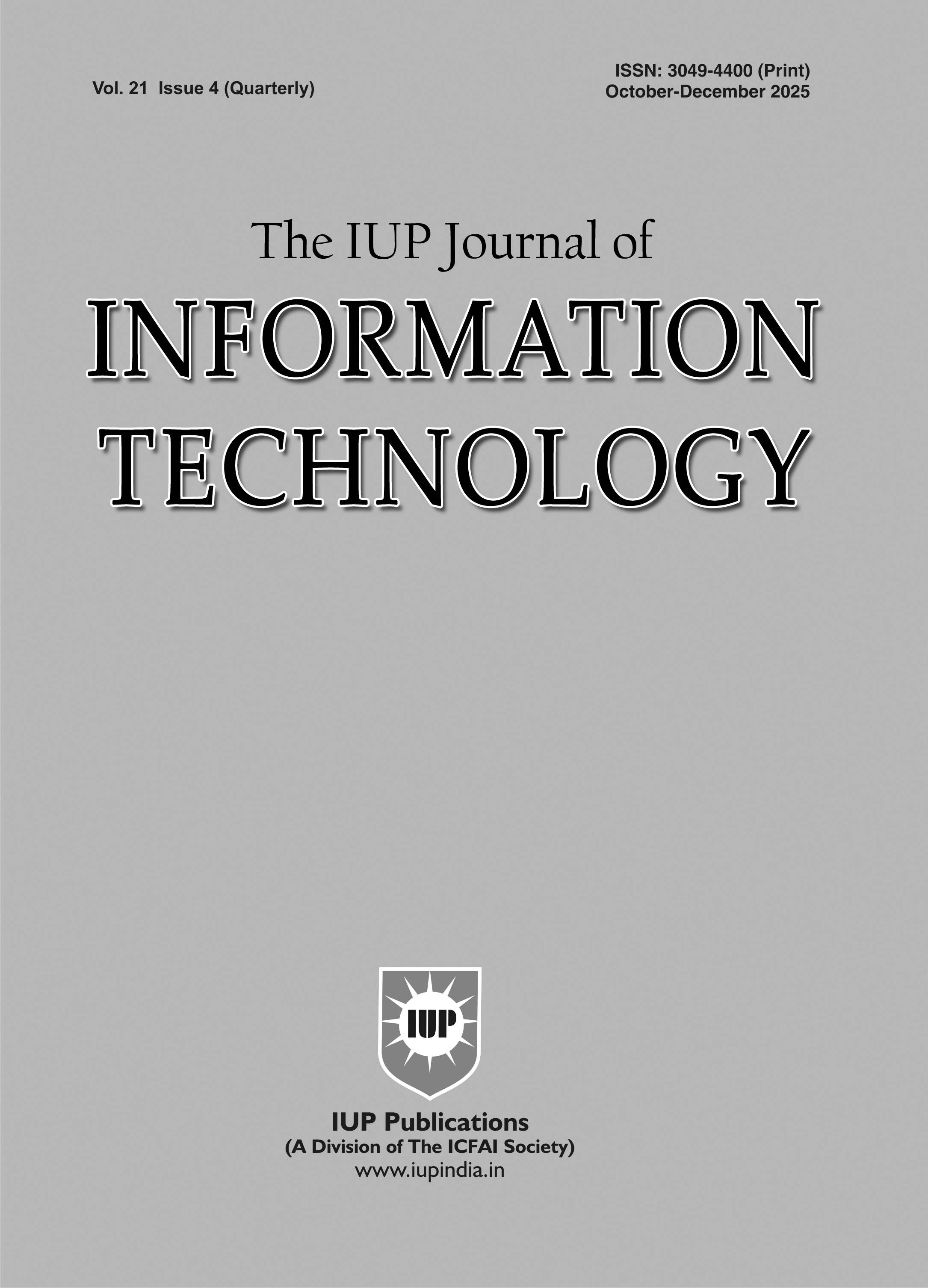 The IUP Journal of Information Technology