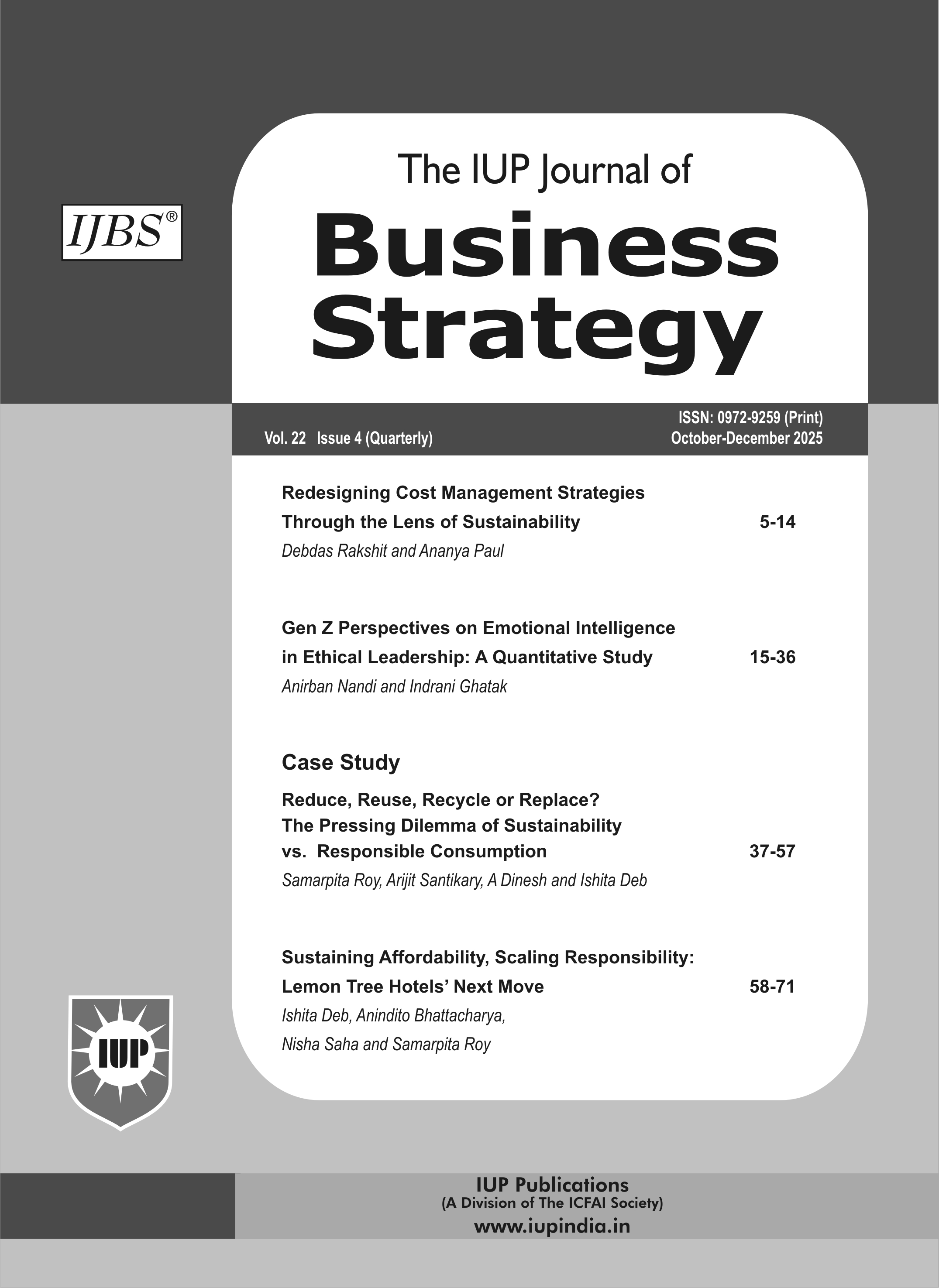The IUP Journal of Business Strategy