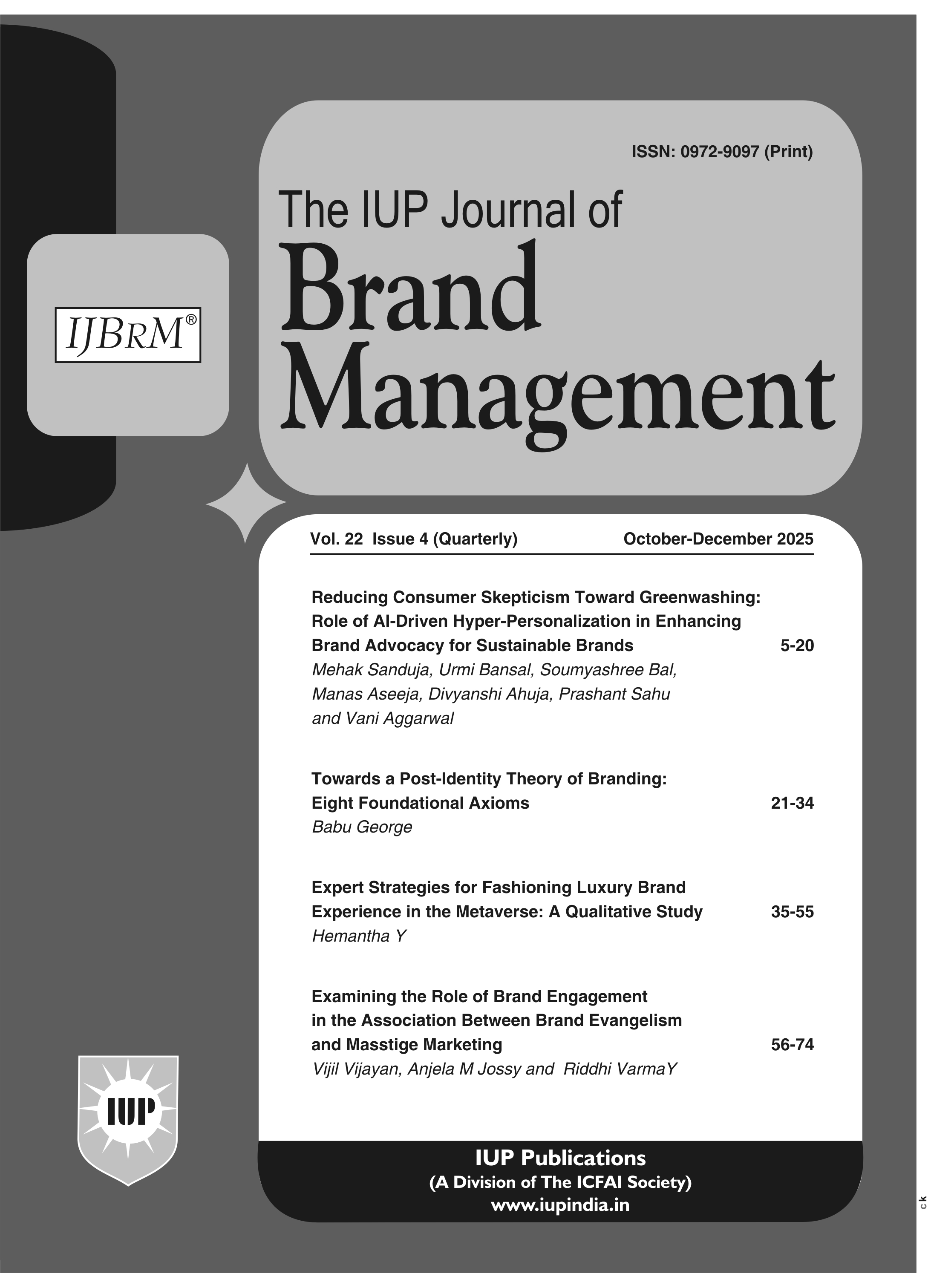 The IUP Journal of Brand Management