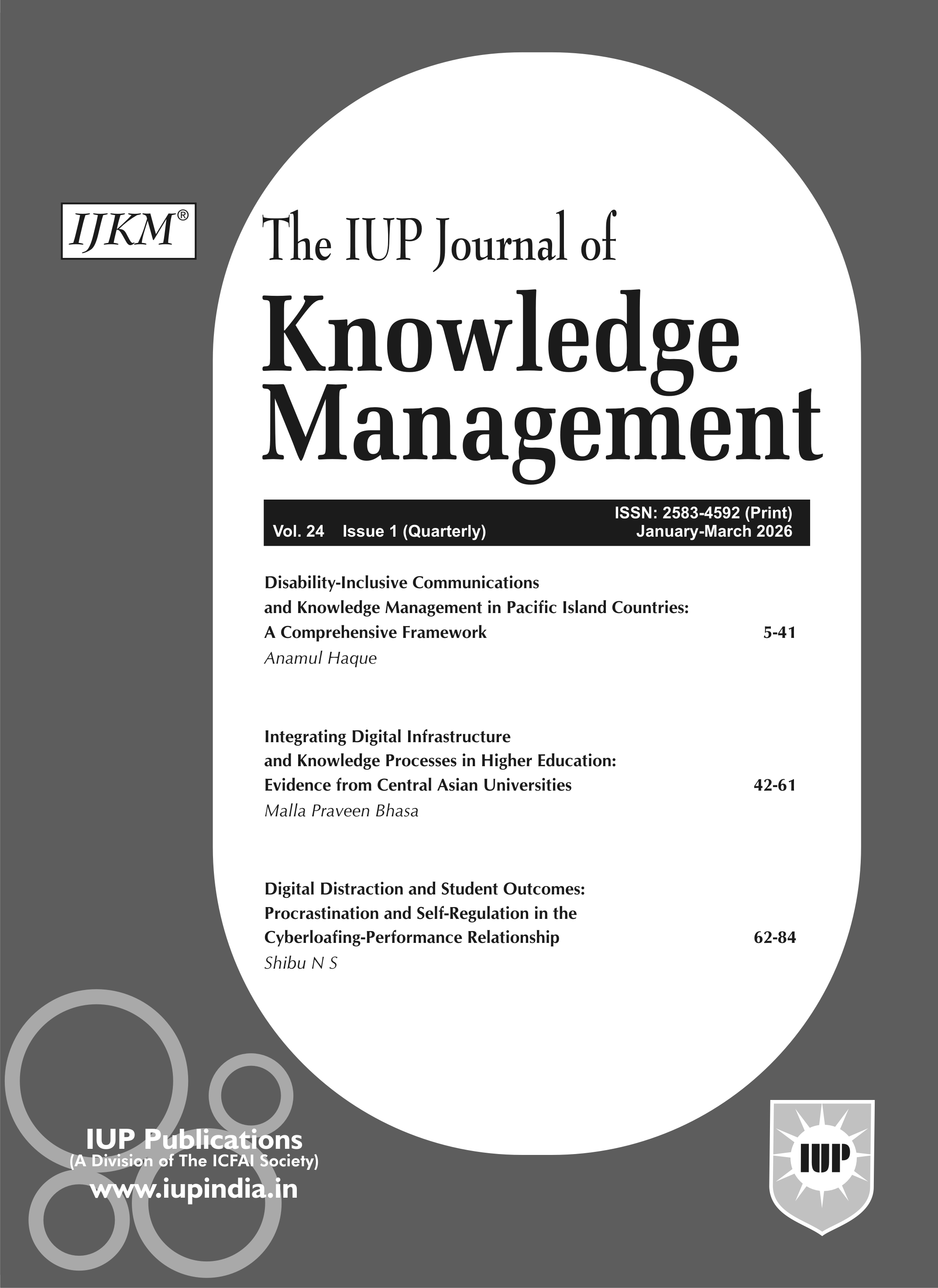 The IUP Journal of Knowledge Management