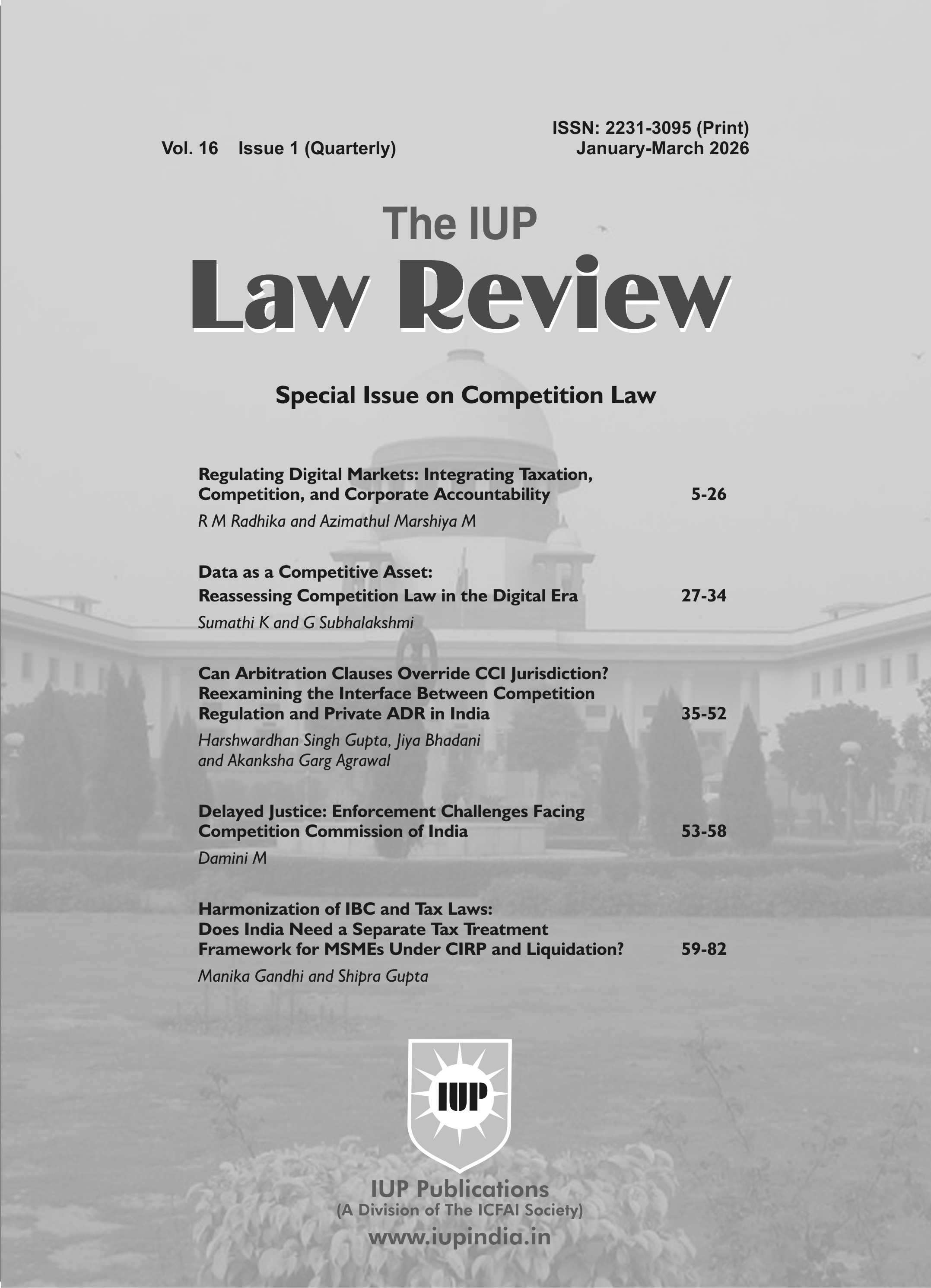 The IUP Journal of Law Review