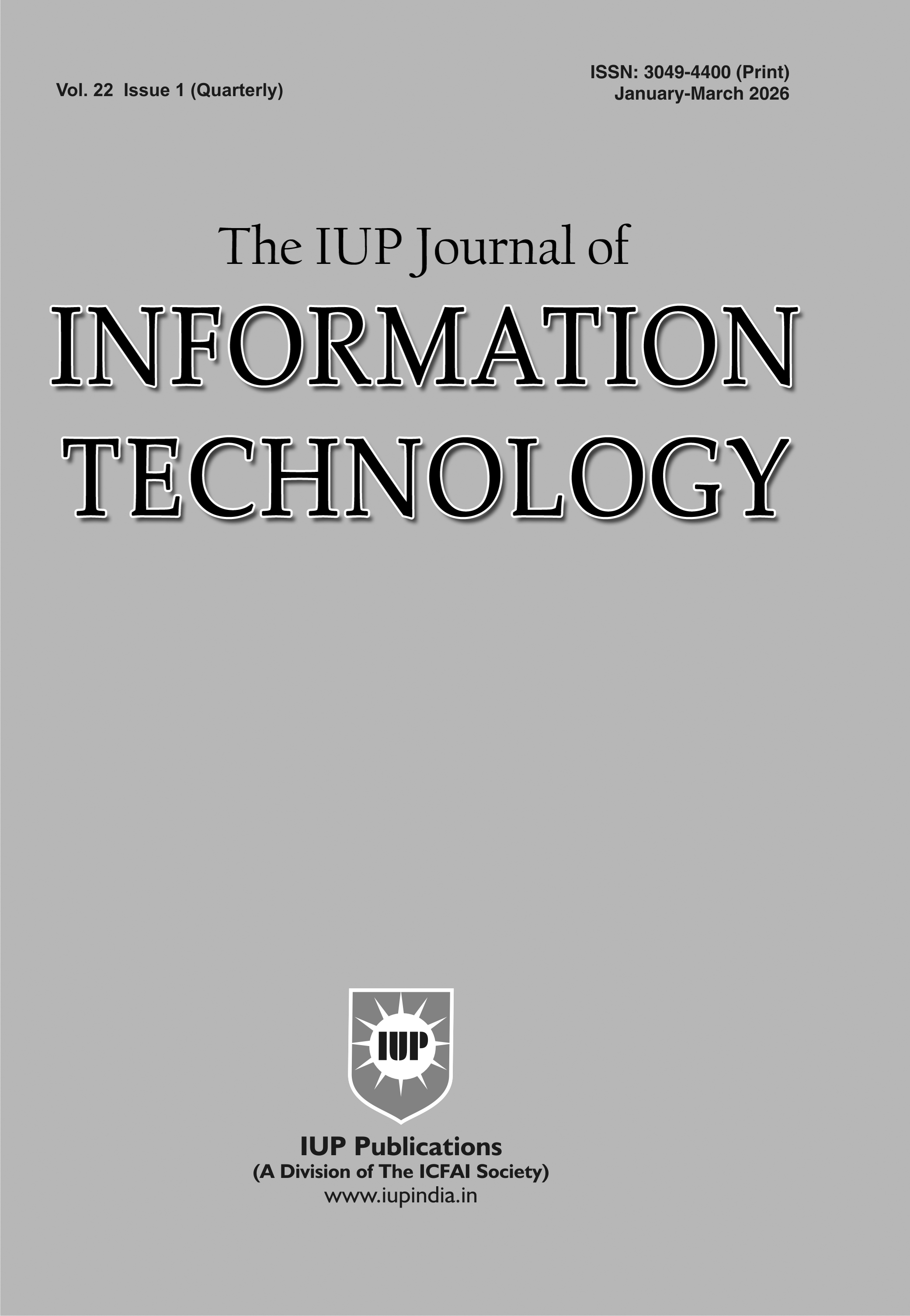 The IUP Journal of Information Technology