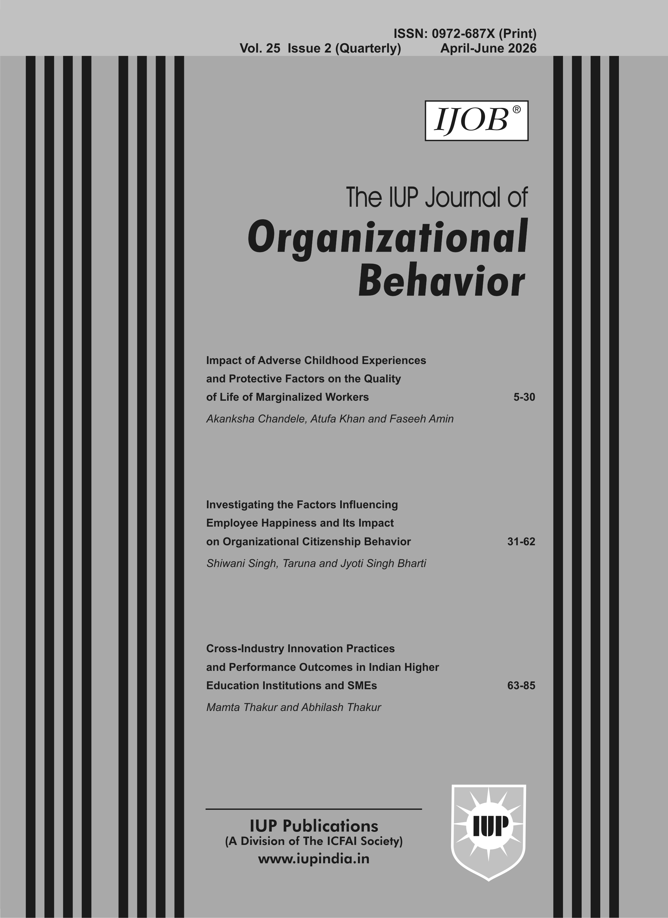The IUP Journal of Organizational Behavior