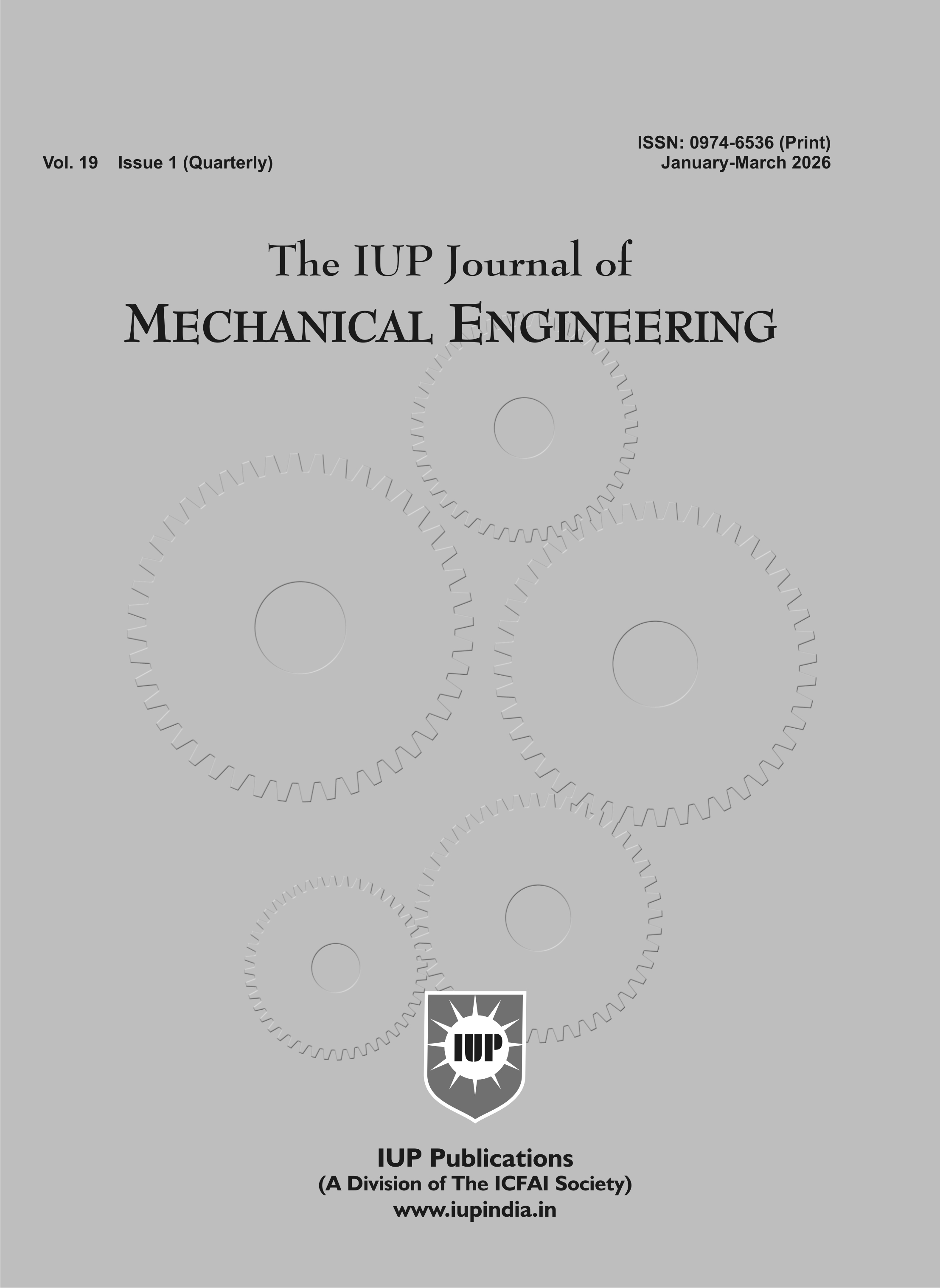 The IUP Journal of Mechanical Engineering