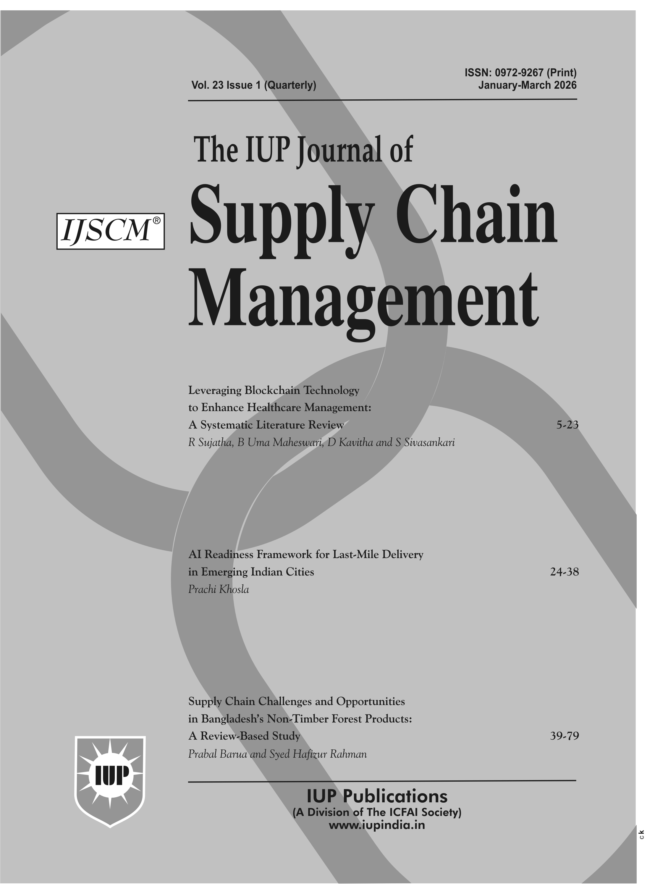 The IUP Journal of Supply Chain Management