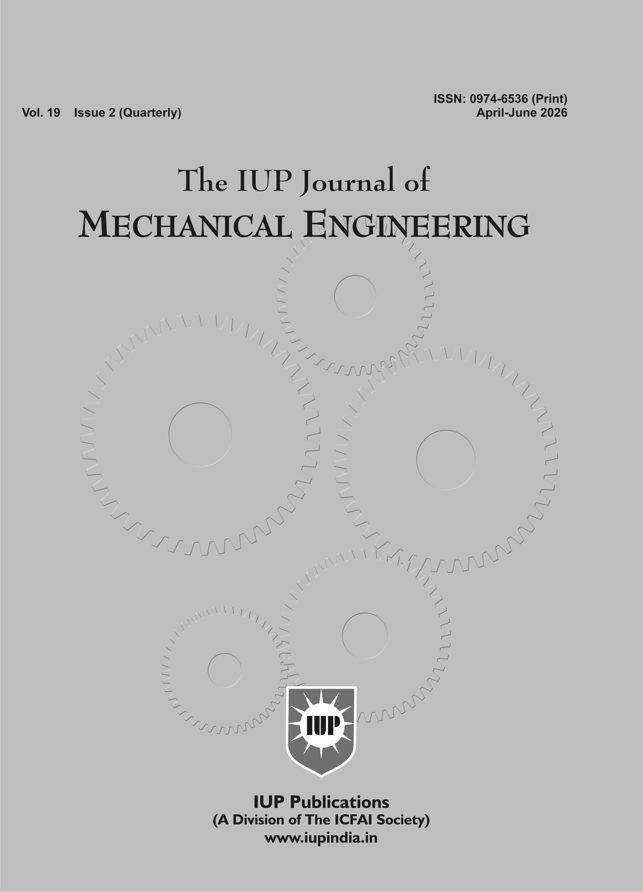 The IUP Journal of Mechanical Engineering