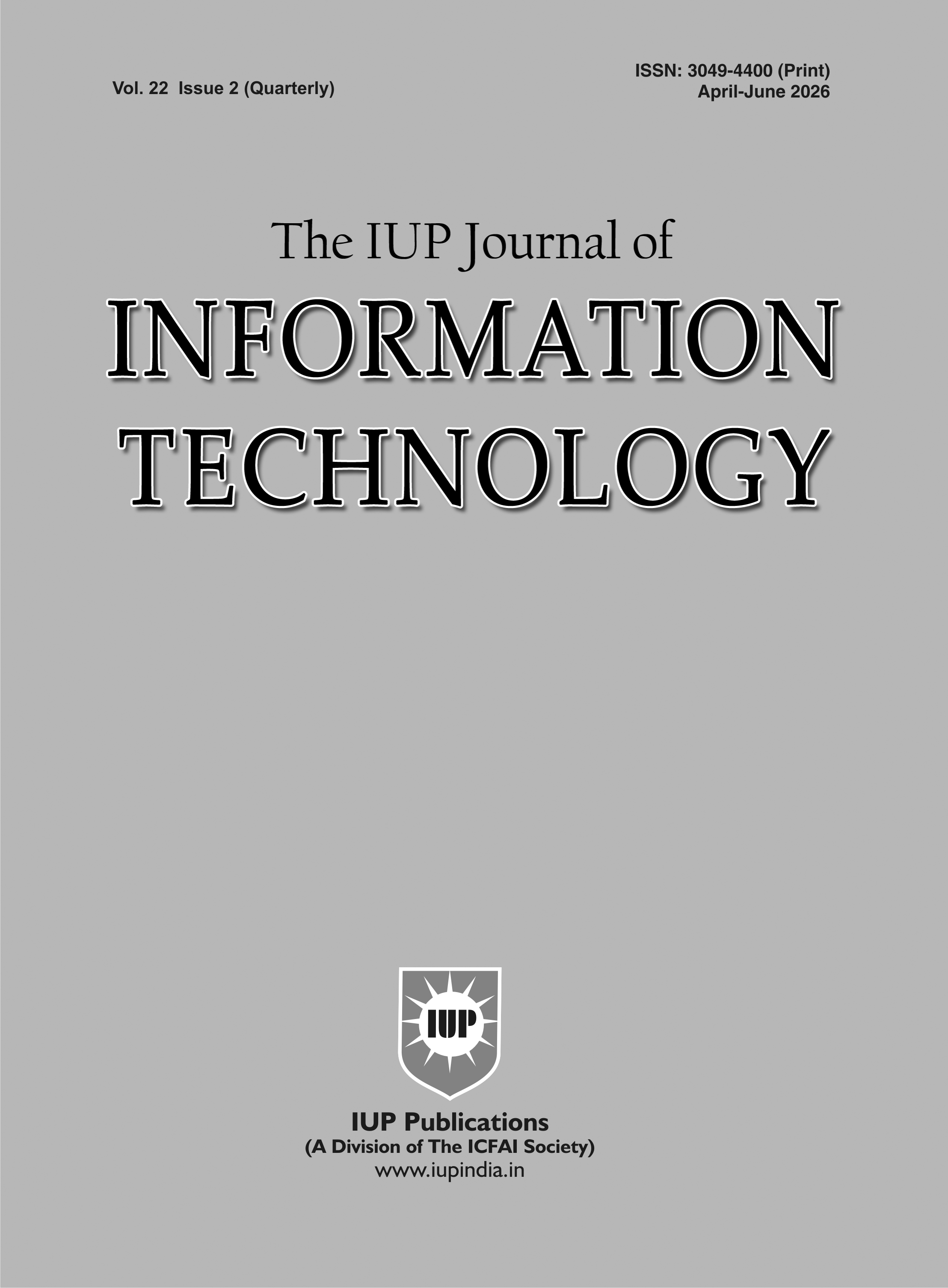 The IUP Journal of Information Technology