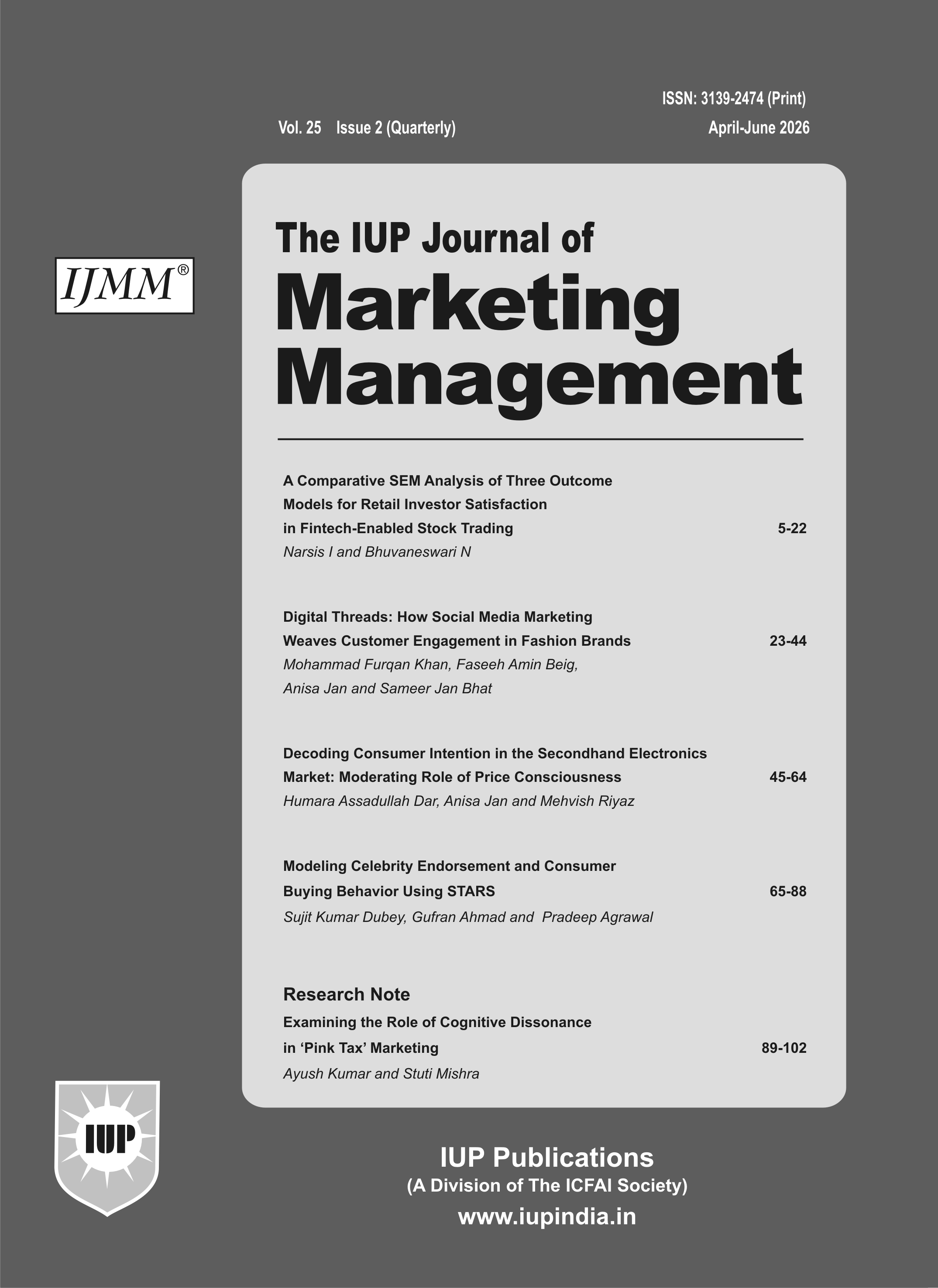 The IUP Journal of Marketing Management