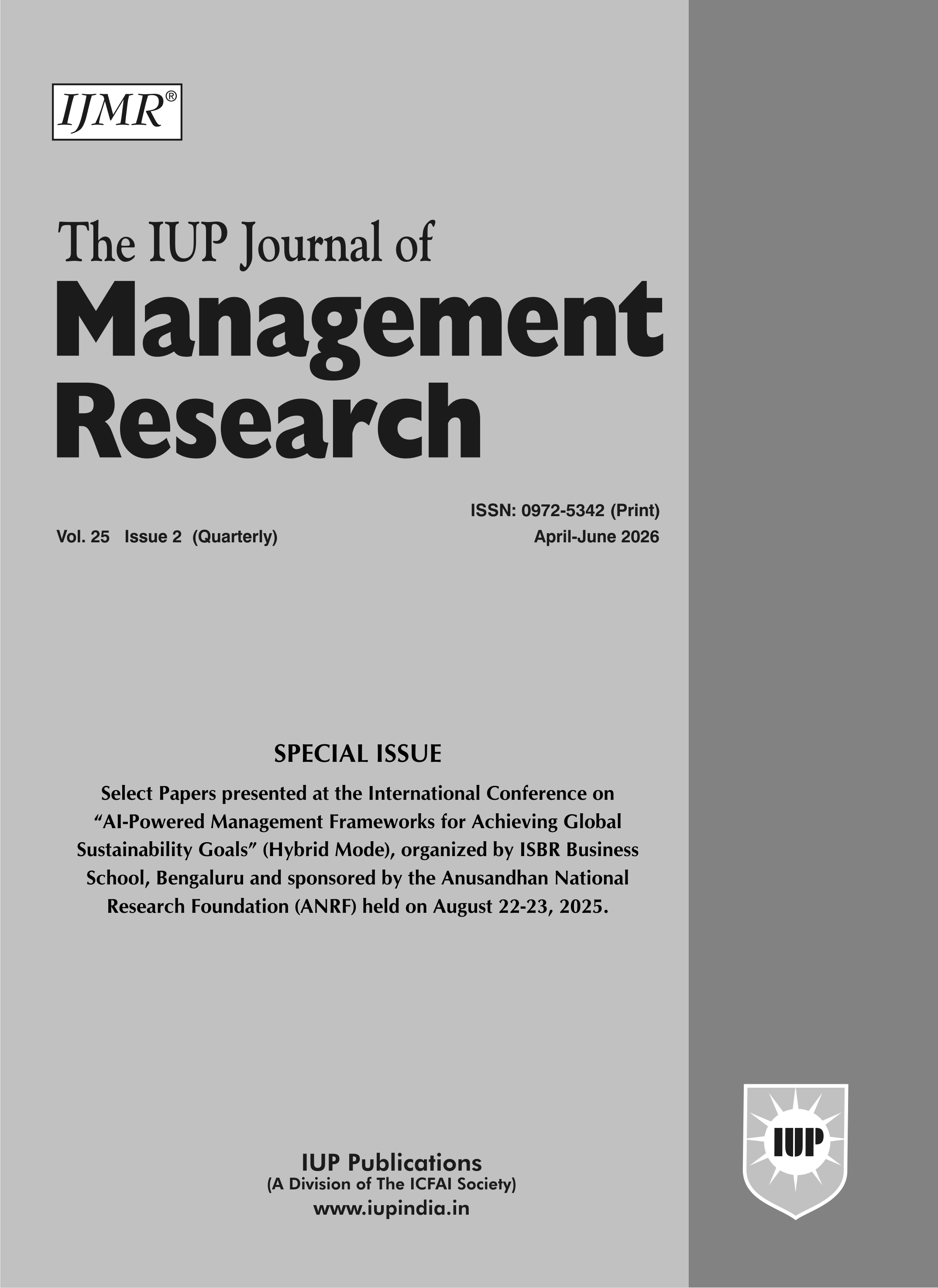 The IUP Journal of Management Research