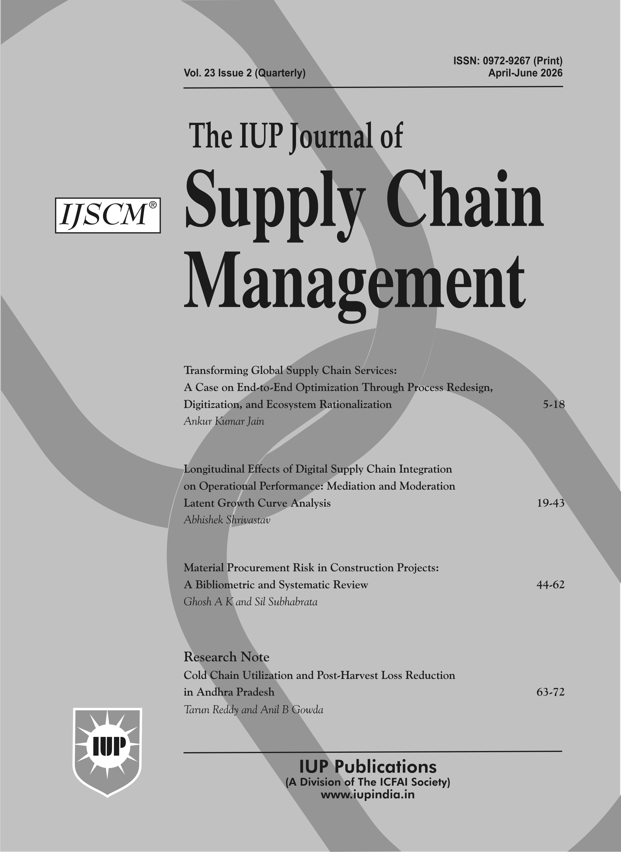 The IUP Journal of Supply Chain Management