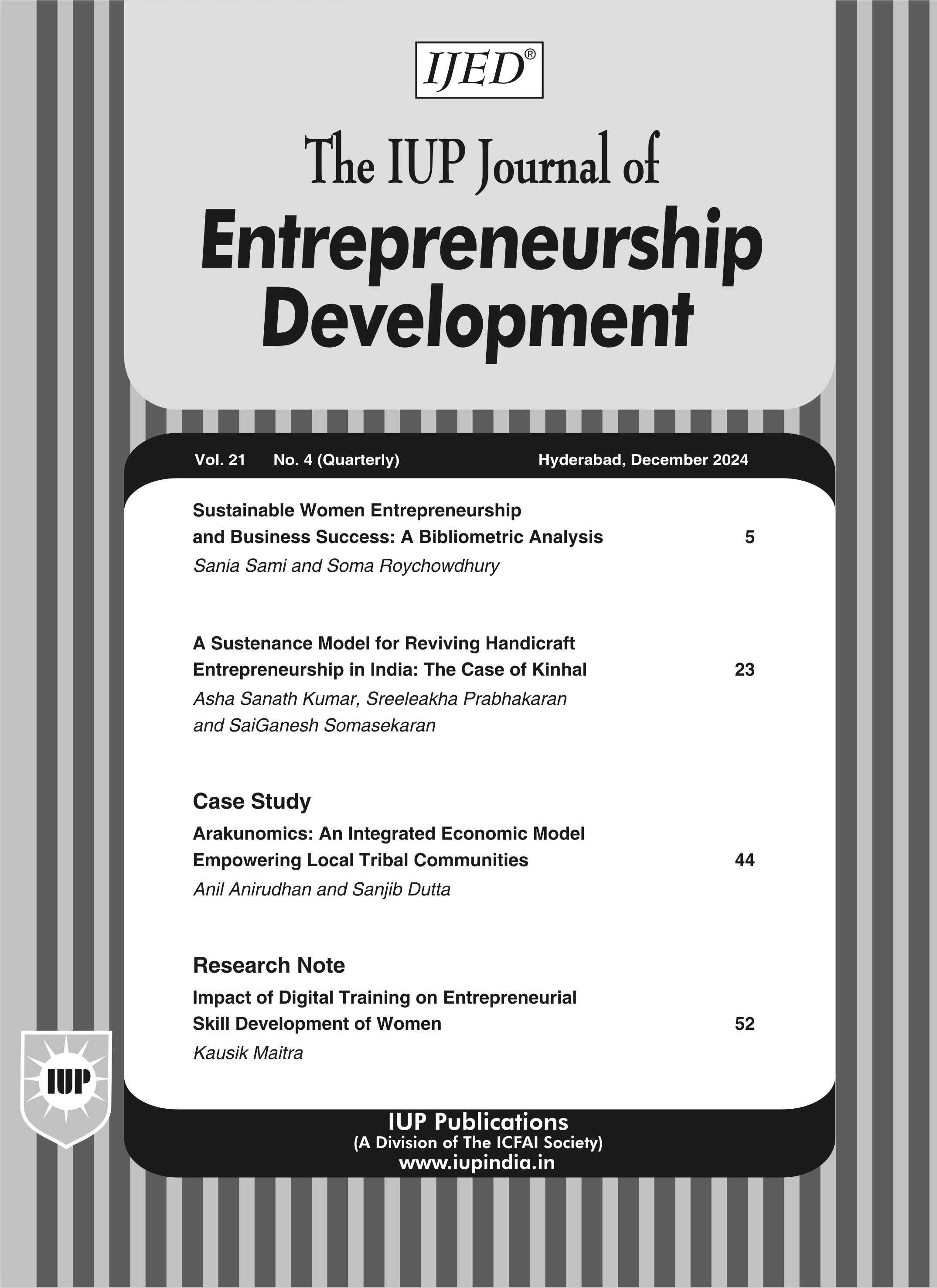 The IUP Journal of Entrepreneurship Development