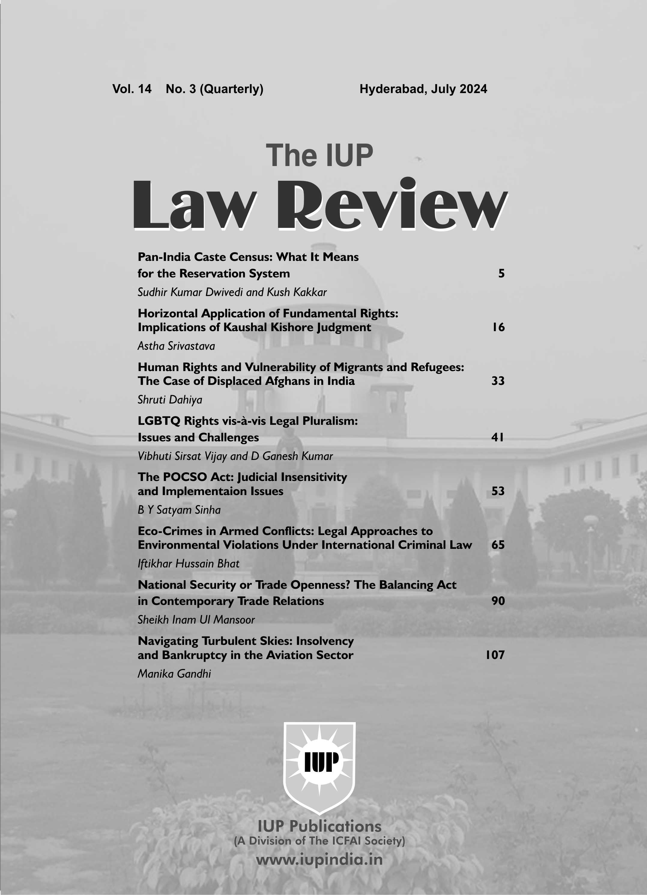 The IUP Journal of Law Review