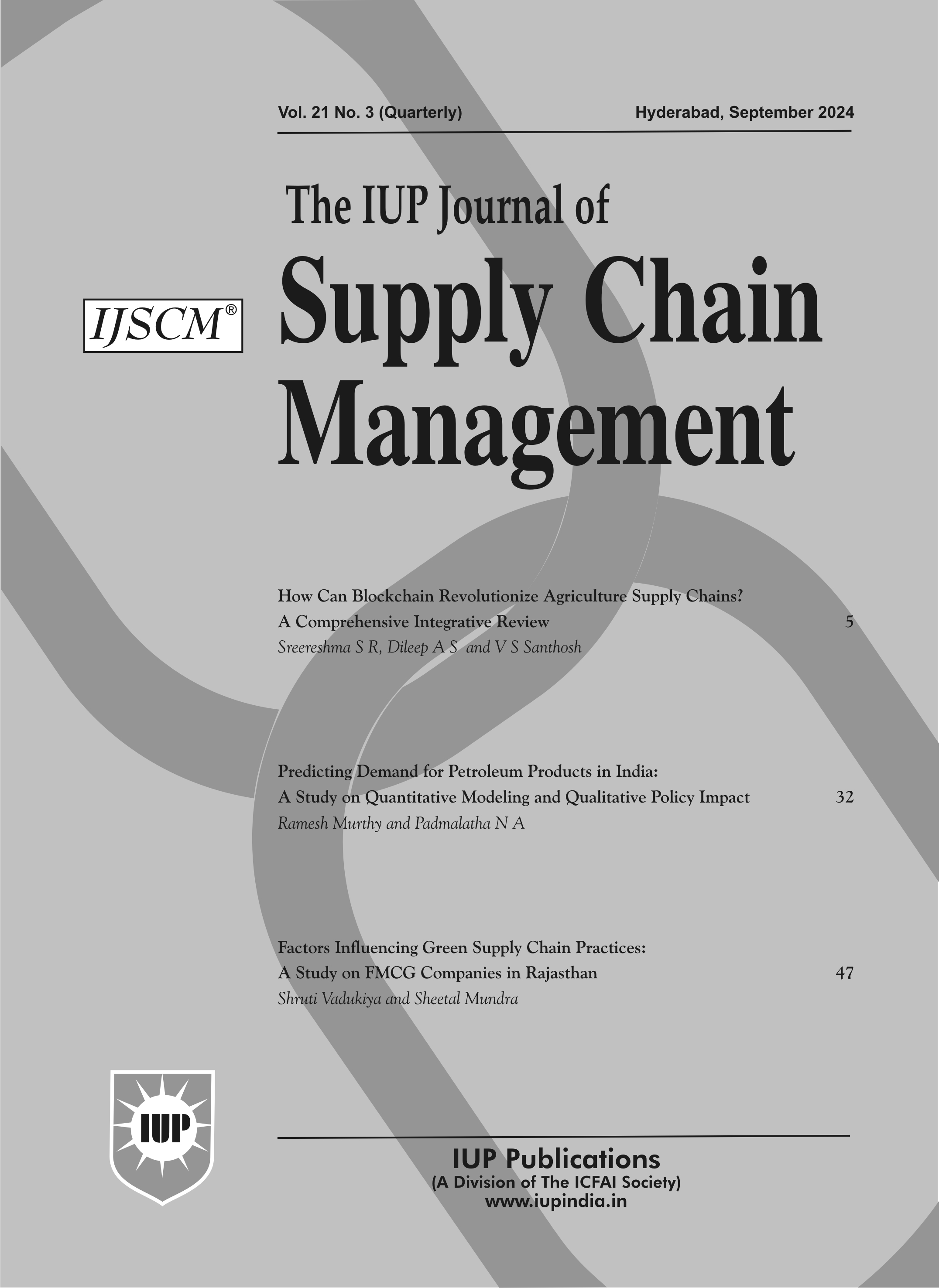 The IUP Journal of Supply Chain Management